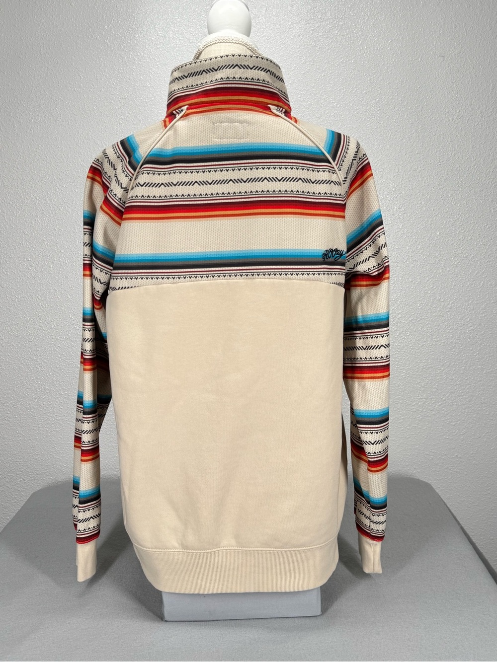 Hooey The Prime 1/4 Zip Pullover Cream / Serape Print Southwestern Medium - Picture 3 of 8